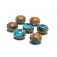 10405501 - Seven Amber Ocean Rondelle Beads