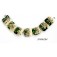 10406204 - Seven Green w/Dark Ivory Pillow Beads
