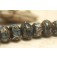 10406601 - Seven Gray Blue w/Silver Foil Rondelle Beads