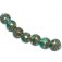 10406702 - Seven Ocean Blue w/Silver Foil Lentil Beads