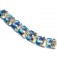 10407104 - Seven Transparent Blue Seashell Pillow Beads
