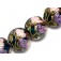 10407412 - Four Pink & Purple Floral Lentil Beads