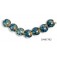 10407502 - Seven Blue & Orange Lentil Beads