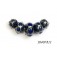 10407811 - Five Graduated Purple w/Black Dots Rondelle Beads