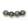 10408112 - Four Blue-green & Purple Lentil Beads