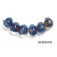 10408401 - Six Blue w/Light Blue Rondelle Beads