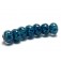 10408601 - Seven Teal Blue Free Style Rondelle Beads