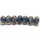 10408801 - Seven Blue-green & Purple Rondelle Beads