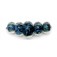 10409111 - Five Graduated Blues Boro Rondelle Beads
