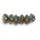 10409421 - Six Blue & Orange Rondelle Beads
