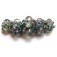 10409611 - Five Graduated Blue Free Style Boro Rondelle Beads