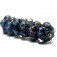 10409621 - Six Blue Free Style Rondelle Beads
