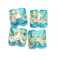 10409914 - Four Aqua Treasure Pillow Beads