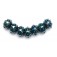 10410301 - Seven Teal w/Metal Dots Rondelle Beads