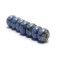 10410501 - Seven Periwinkle w//Metal Dots Rondelle Beads