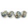 10411012 - Four Sweet Blue Stardust Lentil Beads