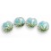 10411312 - Four Maya Blue Flower Lentil Beads