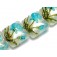 10411314 - Four Maya Blue Flower Pillow Beads