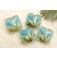 10411314 - Four Maya Blue Flower Pillow Beads