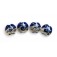 10411412 - Four Cobalt Celestial Lentil Beads