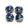 10411412 - Four Cobalt Celestial Lentil Beads