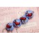 10411612 - Four Winter Red Cardinal Lentil Beads
