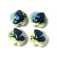 10412912 - Four Blue Sparkle Garden Butterfly Lentil Beads