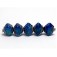 10413007 - Five Sapphire Sea Shimmer Crystal  Shaped Beads