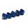 10413007 - Five Sapphire Sea Shimmer Crystal  Shaped Beads