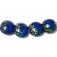 10413012 - Four Sapphire Sea Shimmer Lentil Beads