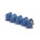 10413407 - Five Arctic Blue Shimmer Crystal  Shaped Beads
