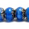 10413421 - Six Arctic Blue Shimmer Rondelle Beads