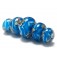 10413511 - Five Zircon Blue Treasures Graduated Rondelle Beads