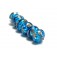 10413521 - Six Zircon Blue Treasures Rondelle Beads