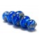 10413611 - Five Sky Blue Treasures Graduated Rondelle Beads
