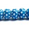 10413901 - Seven Polka Dots on Teal Blue Rondelle Beads