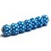 10413901 - Seven Polka Dots on Teal Blue Rondelle Beads