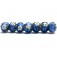 10414201 - Seven Arctic Blue Florals Rondelle Beads