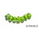 10500401 - Seven Matte-Finished Green Rondelle Beads