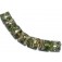 10503404 - Seven Green w/Silver Foil Pillow Beads