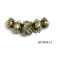 10503411 - Five Graduated Green w/Silver Foil Rondelle Beads