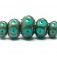 10503801 - Five Graduated Ocean Green w/Black Dots Rondelle Beads
