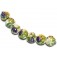 10504502 - Seven White w/Purple Flora Lentil Beads