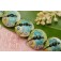 10504602 - Seven Blue Dragonfly Lentil Beads