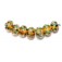 10504701 - Seven Green & Orange Rondelle Beads