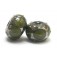 10505301 - Seven Pine Green w/Metal Dots Rondelle Beads