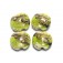 10505612 - Four Lime Stardust Lentil Beads