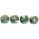 10505812 - Four Mint Stardust Lentil Beads