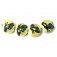 10507112 - Four Green Sparkle Garden Butterfly Lentil Beads