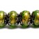10507321 - Six Herbal Garden Shimmer Rondelle Beads